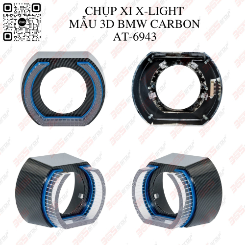 CHỤP XI X-LIGHT MẪU 3D BMW CARBON AT-6943-0